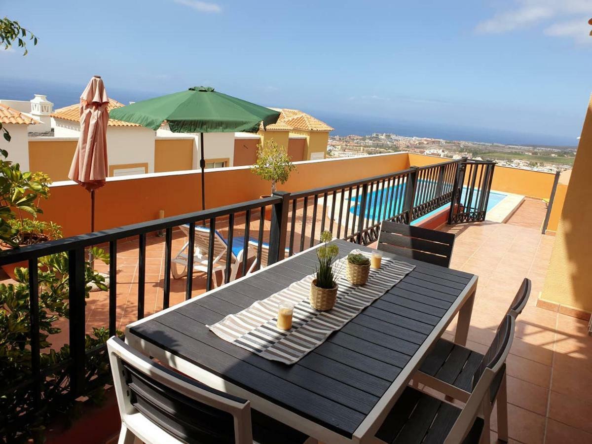Villa Roque Del Conde With Private Pool, Terrace With Fantastic Sea Views, Wifi, Garden, Garage Adeje Exterior foto